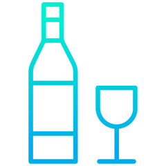 Outline Gradient Wine icon