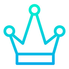 Outline Gradient Crown icon