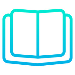 Outline Gradient Reading Book icon
