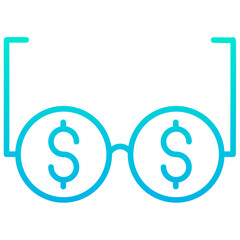 Outline Gradient Eye Glasses icon