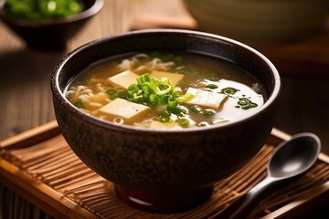 Bowl of Traditional Japanese Miso soup