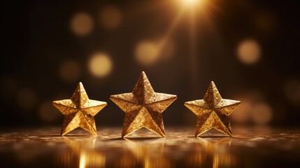 A symbol of excellence that tells a story. Achieve premium status with the golden stars of success and luxury