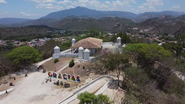 San Cristobal fortress on hilltop in small town of Gracias, Honduras
