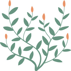 cute cartoon tree with flower illustration.