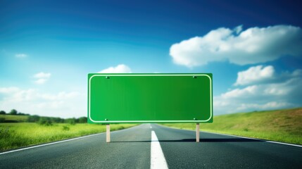 Empty back of the road sign from the distance