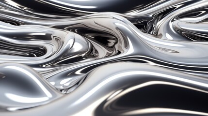 Abstract background with liquid silver texture.  - obrazy, fototapety, plakaty