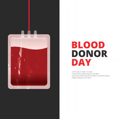 Vector world blood donor day concept new design