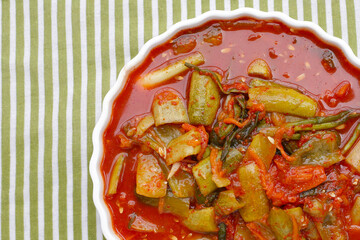 Kimchi korea food, cucumber kimchi
