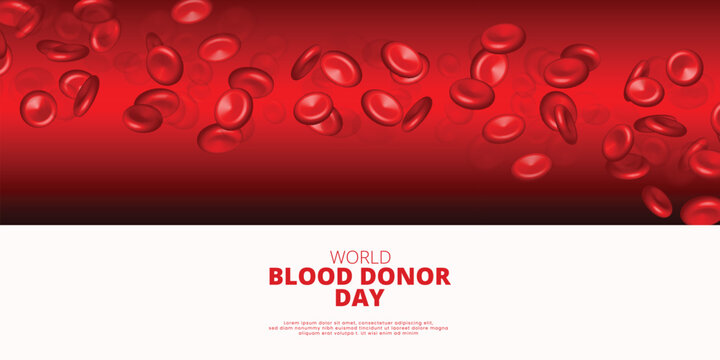 Vector World Blood Donor Day is an annual event observed on June 14th to raise awareness about the importance of blood donation and to thank blood donors for their life-saving contributions