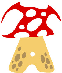 Mushroom Letter A