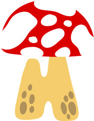 Mushroom Letter H