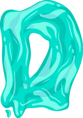 Liquid Alphabet Letter D