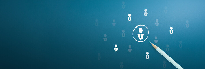 Select leader or employees, Headhunting, Recruitment business and Human Resource Management. copy...