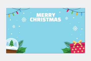 Fototapeta na wymiar Merry Christmas Banner Template Illustration Vector 