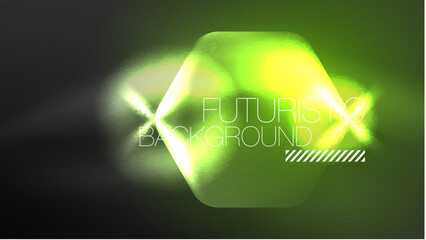 Technology Digital Neon Abstract Background, Abstract Hexagons, Digital Cyberspace, Modern Hi-tech, Science, Futuristic Techno Design Template