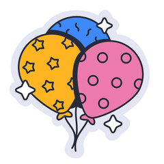 birthday balloon sticker