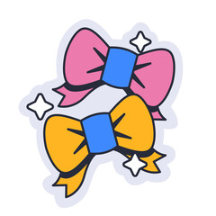 birtday ribbon sticker
