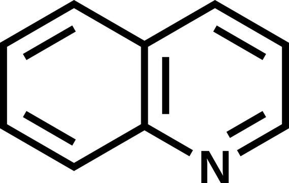 Quinoline C9H7N structural formula, vector illustration