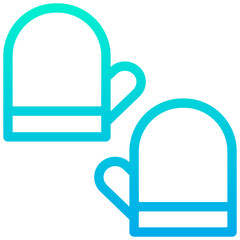Outline Gradient Gloves icon