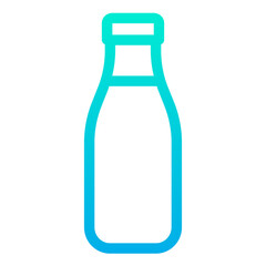 Outline Gradient Milk bottle icon