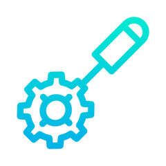 Outline Gradient Slotted spoon icon