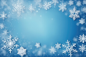 Naklejka na ściany i meble christmas background with snowflakes 