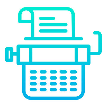 recommend clip art: Outline Gradient Typewriter icon