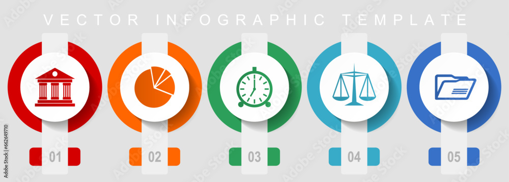 Poster education flat design icon set, miscellaneous icons such as architecture, graph, clock, scales and f