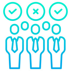 Outline Gradient Customer Group opinion icon