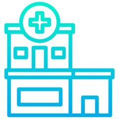 Outline Gradient Medicine Clinic icon