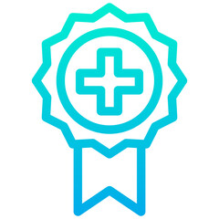 Outline Gradient Badge icon