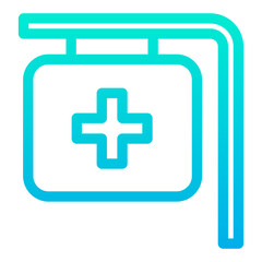 Outline Gradient Sign Board icon