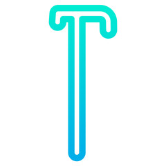 Outline Gradient Cane icon