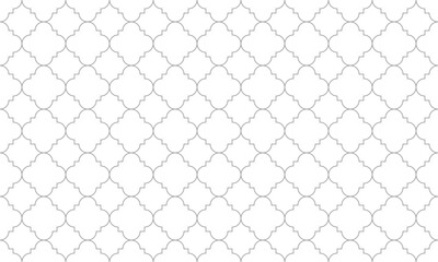 Gray Moroccan trellis seamless pattern. Vector Repeating Texture. - obrazy, fototapety, plakaty