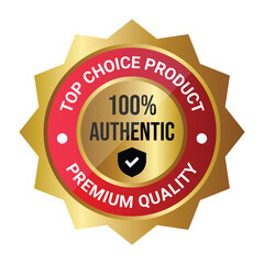 Top Choice Product Packaging Label Badge Design, Best Product Seal, Top Quality Guaranteed Sticker, Recommeded Products, Hot Selling Products Seal With Ribbons Vector Illustration
