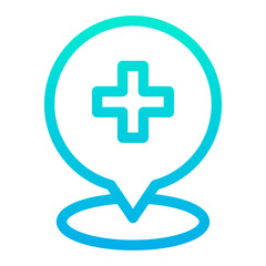 Outline Gradient Paper Pin icon