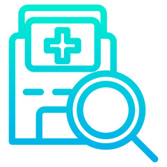 Outline Gradient Search Hospital icon