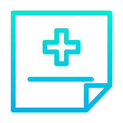 Outline Gradient Medical Sticky icon