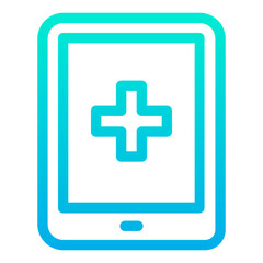 Fototapeta premium Outline Gradient Real estate Mobile icon