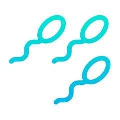 Outline Gradient Sperms icon