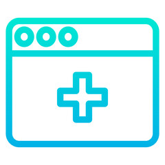 Outline Gradient Medical Webpage icon