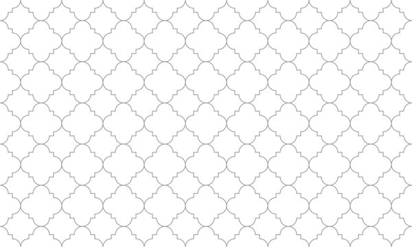 Gray Moroccan trellis seamless pattern. Vector Repeating Texture.