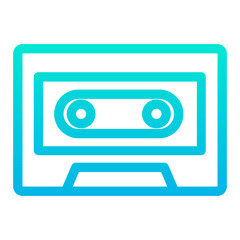 Outline Gradient Cassette icon