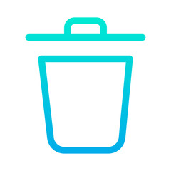 Outline Gradient Delete icon