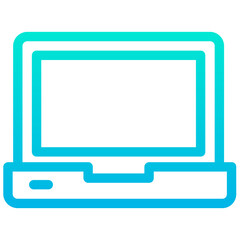 Outline Gradient Home Laptop icon