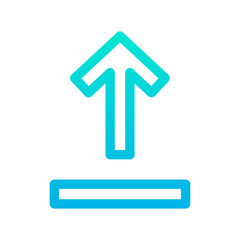 Outline Gradient Uploading icon