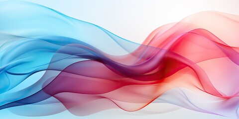 Obraz premium AI Generated. AI Generative. Color abstract wave wispy decorative background. Can be used for web or graphic design. Vibrant color template banner