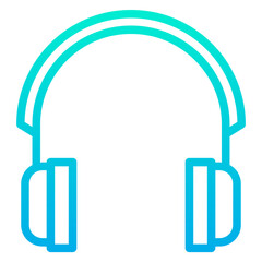 Outline Gradient Headphones icon