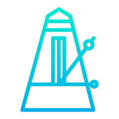 Outline Gradient Metronome icon