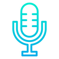 Outline Gradient Microphone icon
